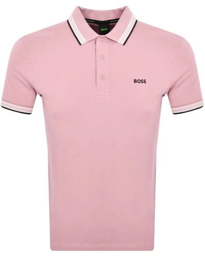 BOSS Boss Paddy Polo T Shirt - Pink