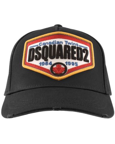 DSquared² Badge Baseball Cap - Black