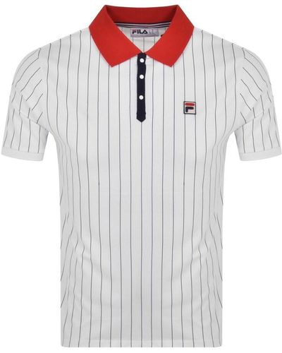 Fila Classic Stripe Polo T Shirt - Gray
