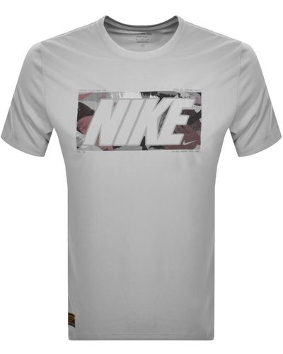 Nike Training Logo T Shirt - Grey
