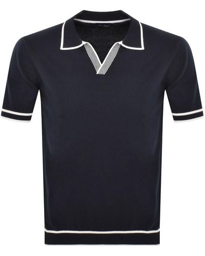 Oliver Sweeney Garras Knit Polo T Shirt - Blue