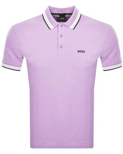 BOSS Boss Paddy Polo T Shirt - Purple