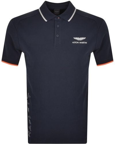 Hackett Speedmaster Polo T Shirt - Blue