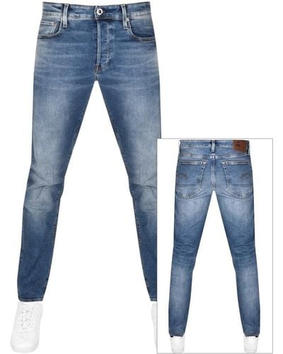 G-Star RAW Raw 3301 Tapered Jeans Mid Wash - Blue