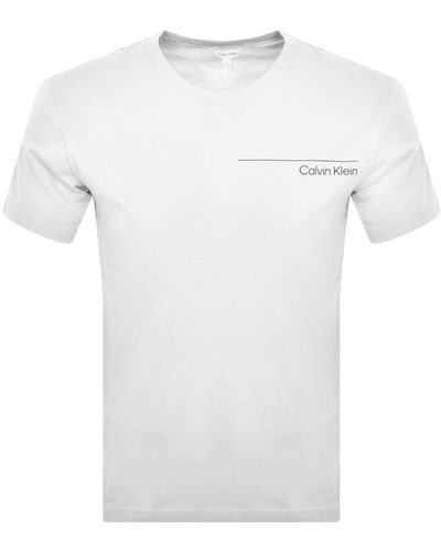 Calvin Klein Crew Neck Logo T Shirt - White