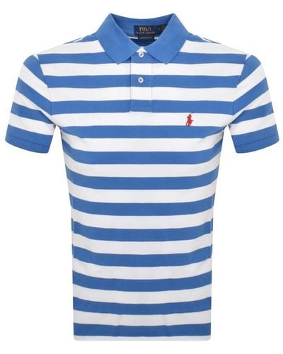 Ralph Lauren Custom Slim Fit Polo T Shirt - Blue