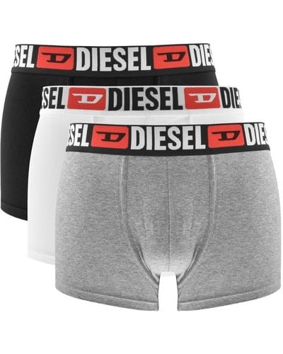 DIESEL Underwear Damien Triple Pack Trunks - Grey