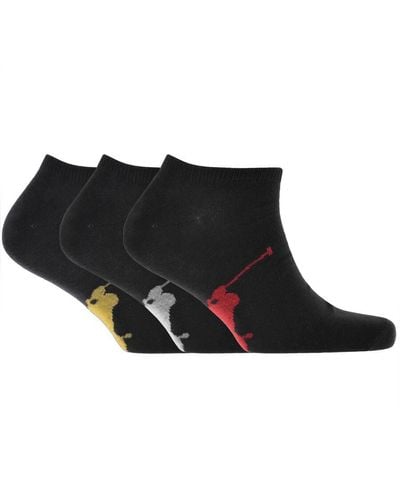 Ralph Lauren 3 Pack Sneaker Socks - Black