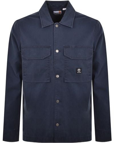 Timberland Heavy Twill Overshirt Jacket - Blue