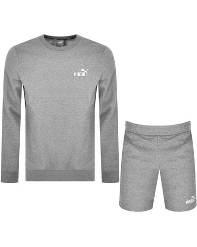 PUMA Sweatshirt And Shorts Set - Gray