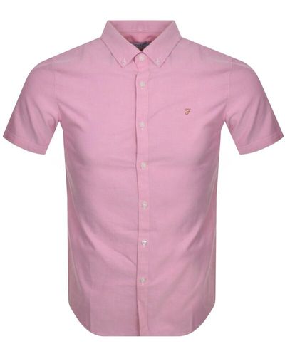 Farah Brewer Short Sleeve Shirt - Pink