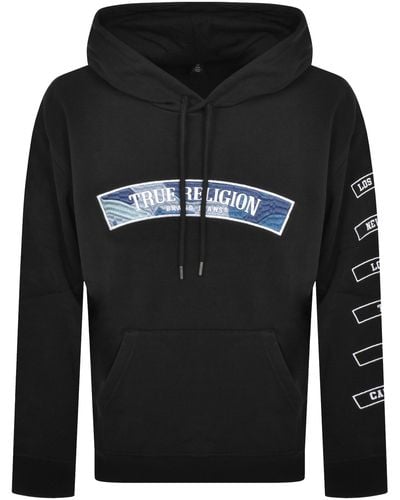 True Religion Relaxed Tab Hoodie - Black