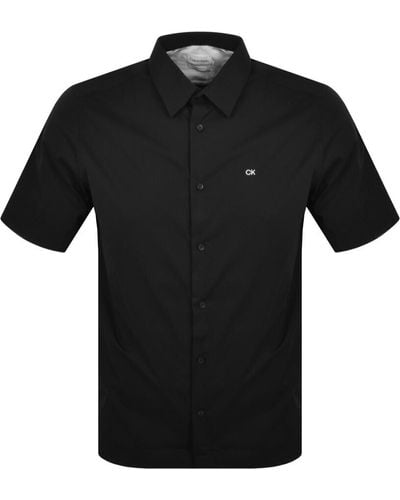 Calvin Klein Short Sleeve Poplin Shirt - Black