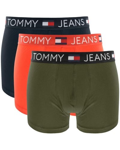 Tommy Hilfiger Three Pack Boxer Trunks - Green