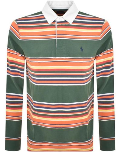 Ralph Lauren Long Sleeve Rugby Polo T Shirt - Green