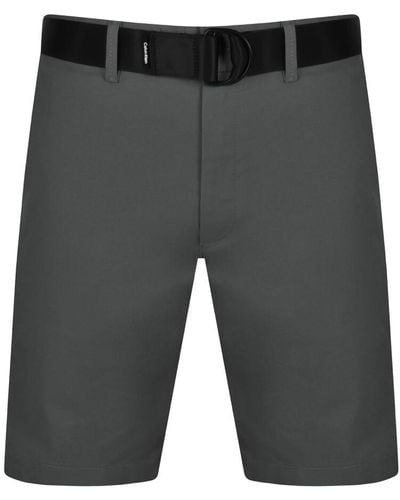 Calvin Klein Modern Twill Slim Fit Shorts - Gray
