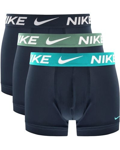 Nike Logo 3 Pack Trunks - Blue