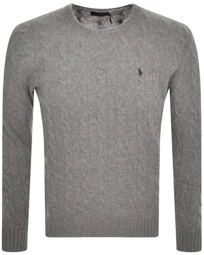 Ralph Lauren Cable Knit Sweater - Gray
