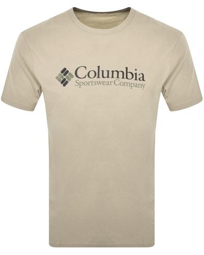 Columbia Basic Logo T Shirt - Natural