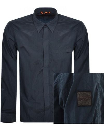 BOSS Boss Laio Long Sleeve Overshirt - Blue