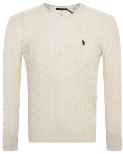 Ralph Lauren Cable Knit Jumper - White