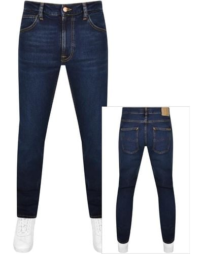 Nudie Jeans Jeans Lean Dean Mid Wash Jeans - Blue