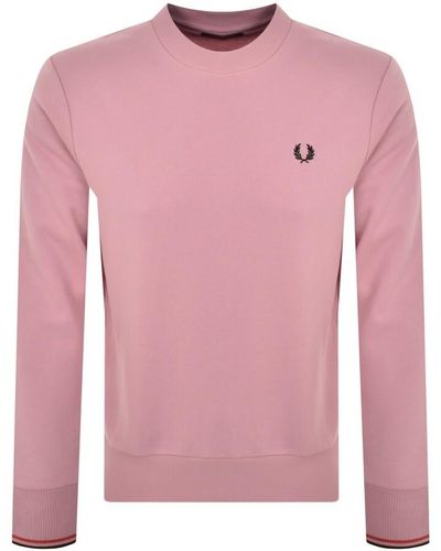 Fred Perry Crew Neck Sweatshirt - Pink