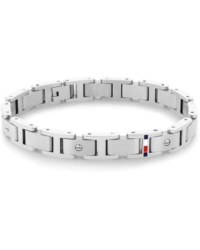 Tommy Hilfiger Jewellery Screws Stainless Steel Link Bracelet Color: Silver - Metallic