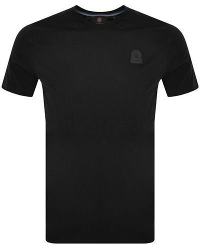 Sandbanks Rubberised Badge Logo T Shirt - Black