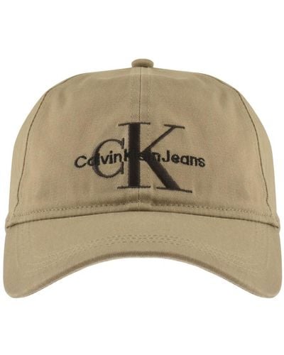 Calvin Klein Jeans Monogram Logo Cap - Natural