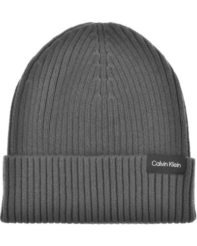 Calvin Klein Knit Beanie Hat - Gray