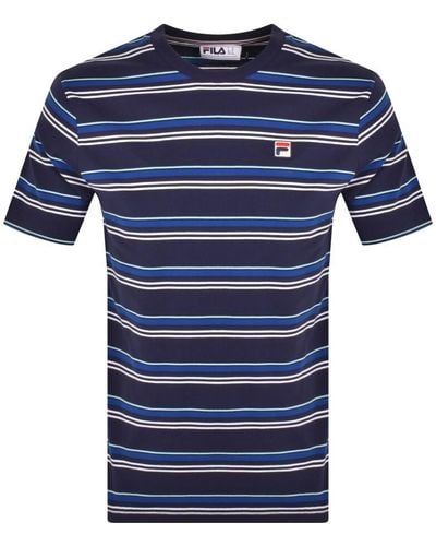 Fila Yarn Dye Stripe T Shirt - Blue