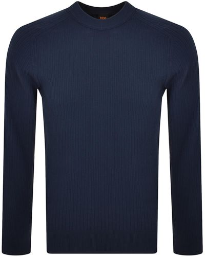 BOSS Boss Klincru Knit Sweater - Blue