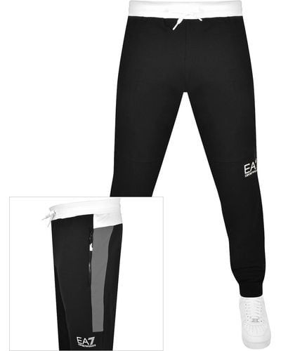EA7 Emporio Armani Logo jogging Bottoms - Black