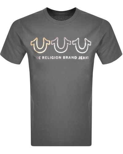 True Religion Buddha Logo T Shirt - Gray