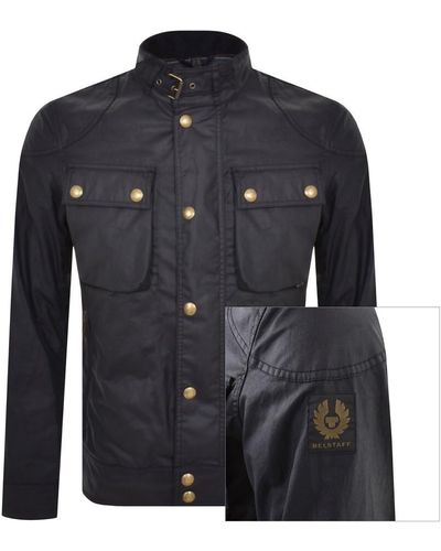 Belstaff Racemaster Waxed Jacket - Blue