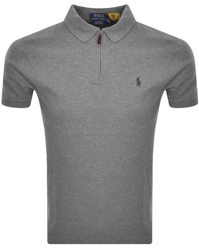 Ralph Lauren Slim Fit Polo T Shirt - Gray