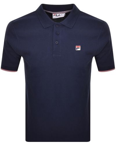 Fila Tipped Rib Basic Polo T Shirt - Blue