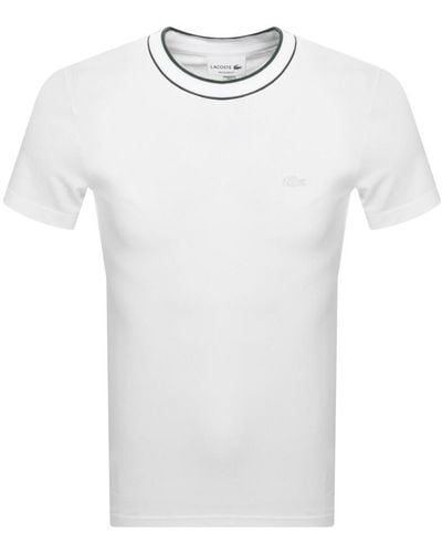 Lacoste Crew Neck Pique T Shirt - White