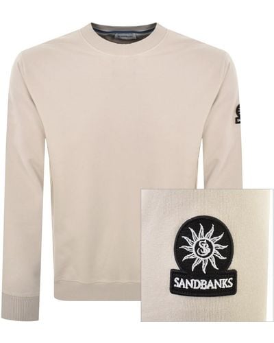 Sandbanks Badge Logo Sweatshirt - Natural