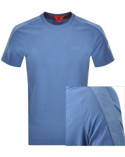 HUGO Tonal Logo T Shirt - Blue