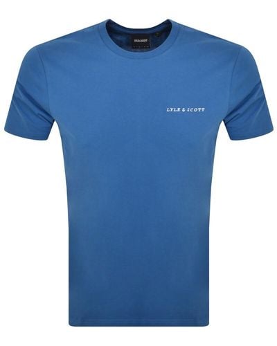 Lyle & Scott Embroidered T Shirt - Blue