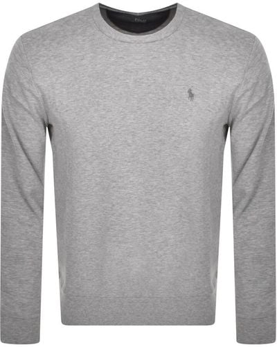 Ralph Lauren Crew Neck Knit Sweater - Gray