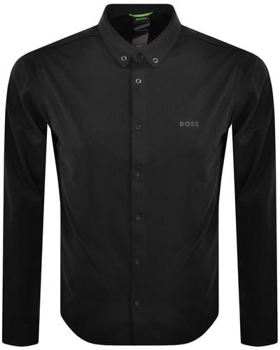 BOSS Boss Motion Long Sleeved Shirt - Black