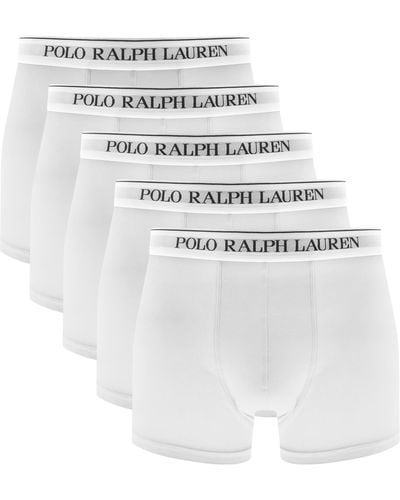 Ralph Lauren Underwear 5 Pack Trunks - White