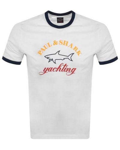 Paul & Shark Paul And Shark Logo T Shirt - White
