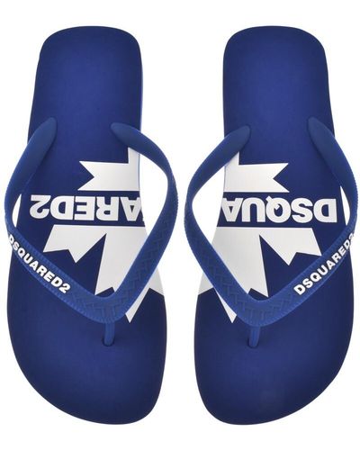 DSquared² Logo Flip Flops - Blue