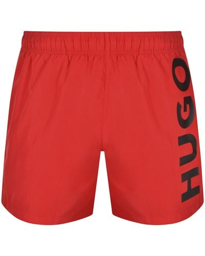 HUGO Abas Swim Shorts - Red