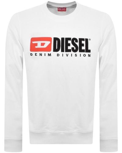 DIESEL S Ginn Logo Sweatshirt - White