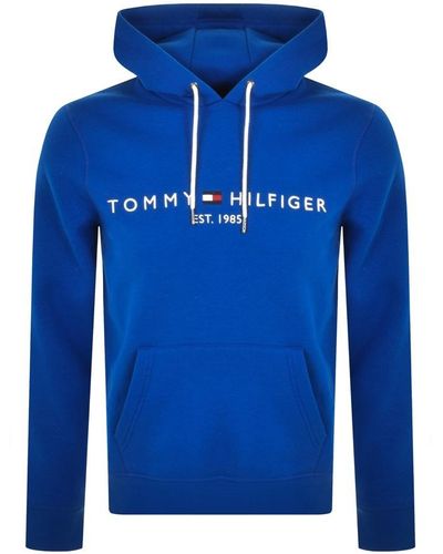 Tommy Hilfiger Logo Hoodie - Blue